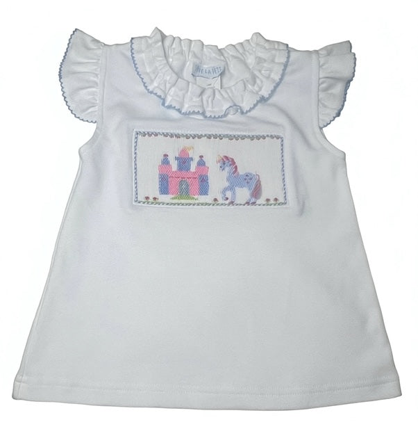 Girls Smocked Castle Top