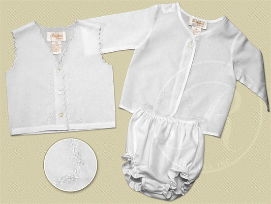 Embroidered 3 Piece Diaper Set