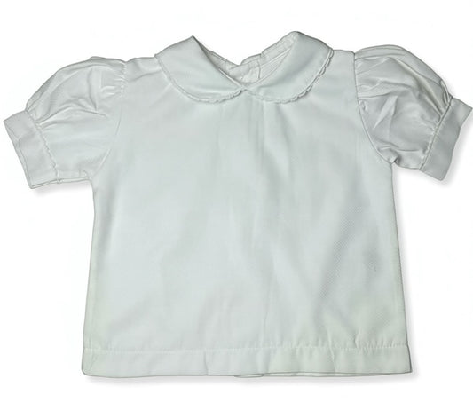 Classic Girl White Peter Pan Puff Sleeve