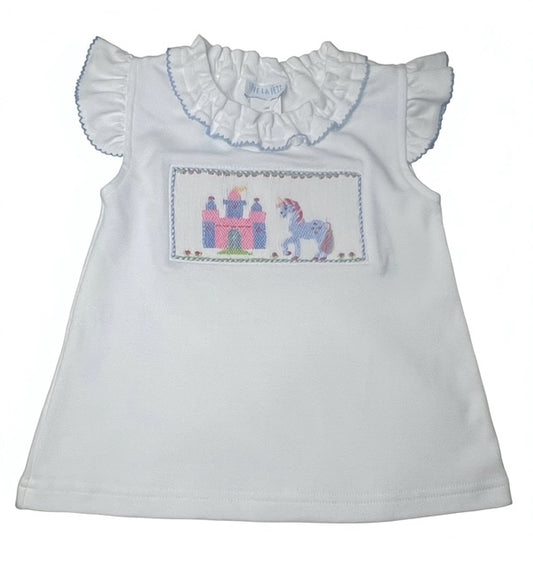Girls Smocked Castle Top