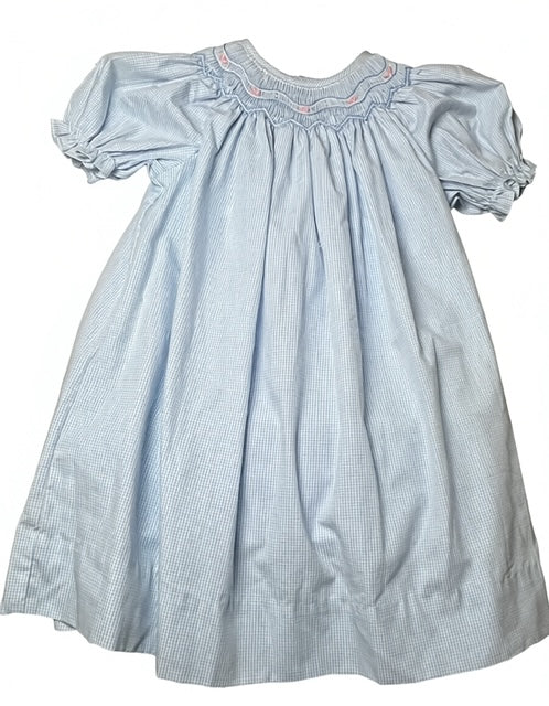 Bishop Zig-Zag Smocked Dress